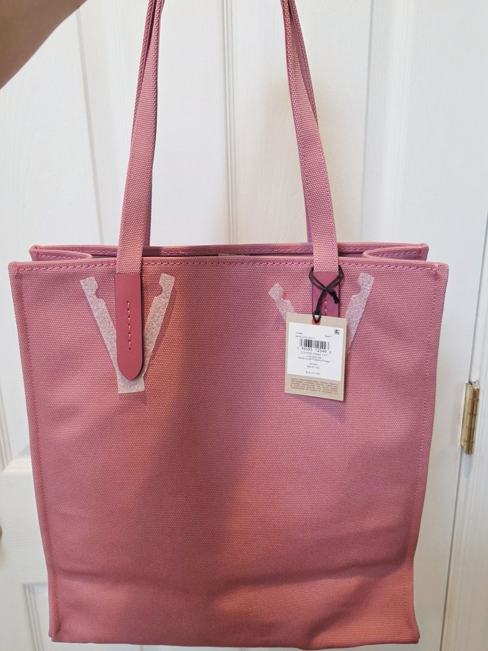 Coach Coffee Shop Lil Miss Jo Canvas Tote Bag (pink) - Picture 2 of 4